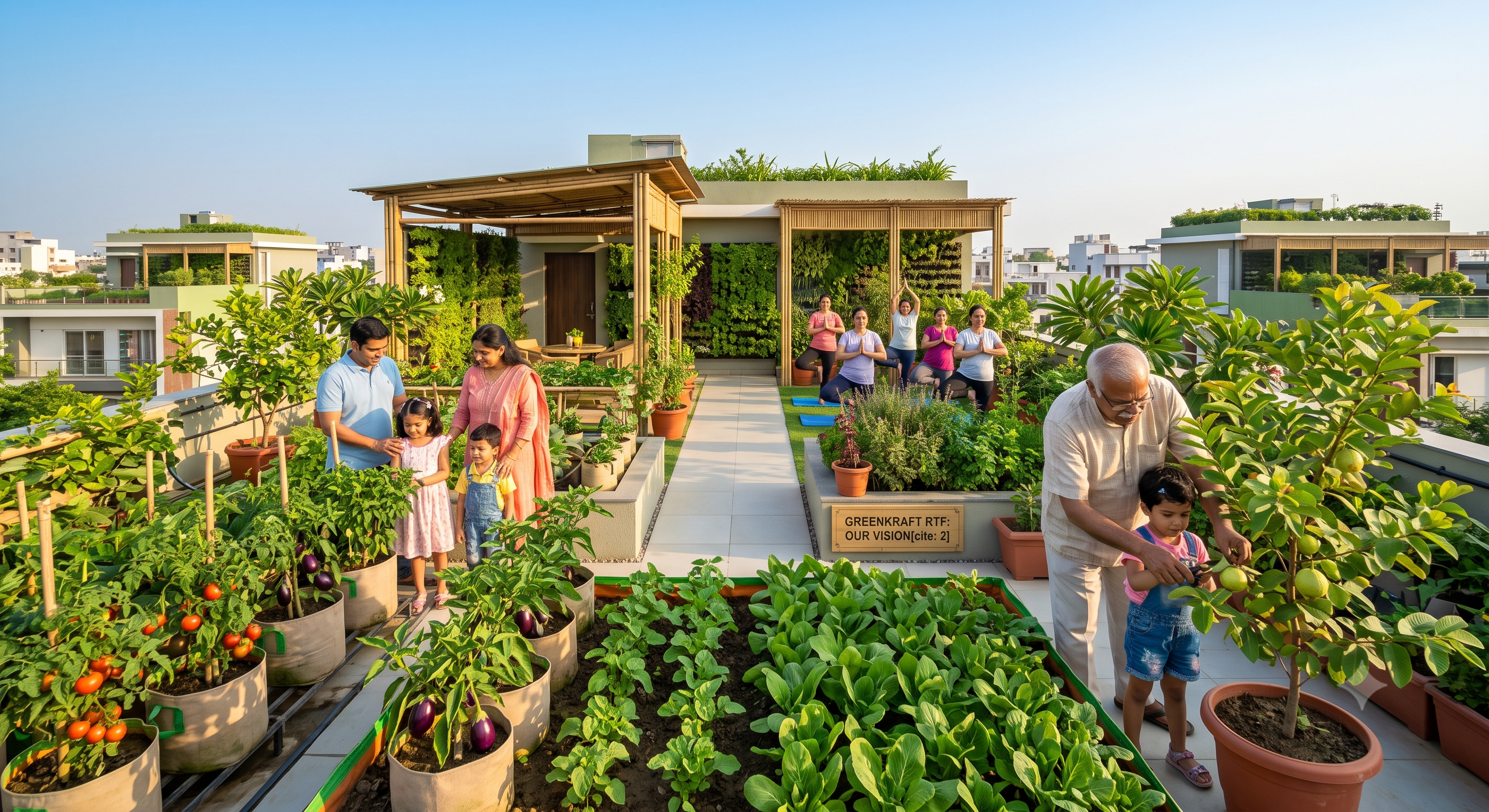 Rooftop garden bringing people and nature together